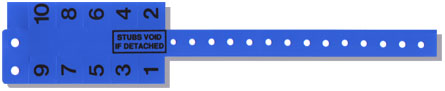 10 Tab Vinyl Wristbands